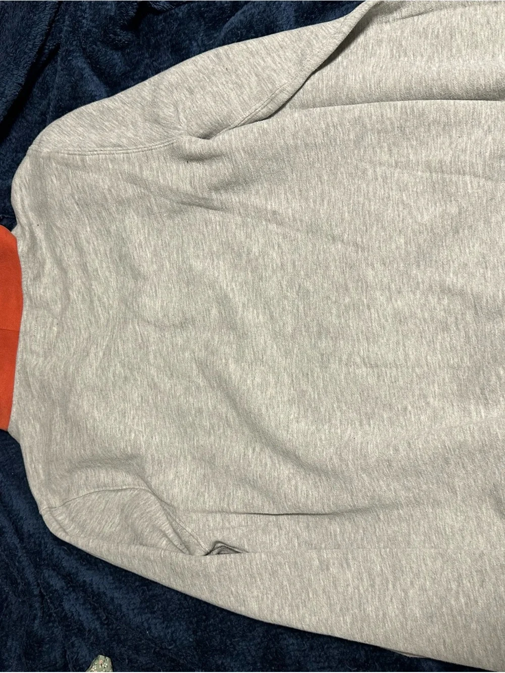 J. Crew Gray Hoodie with Orange Trim